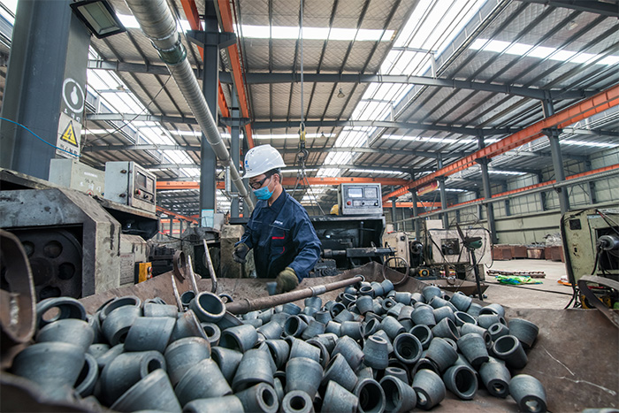 张家界网架配件-锥头加工车间